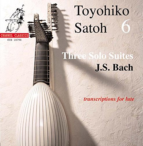 CD cover featuring a lute and text: Toyohiko Satoh, Bach Suites.