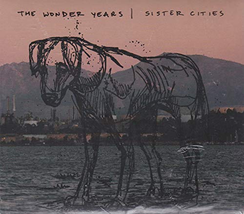 CD cover: sketched deer silhouette over a hazy industrial landscape.