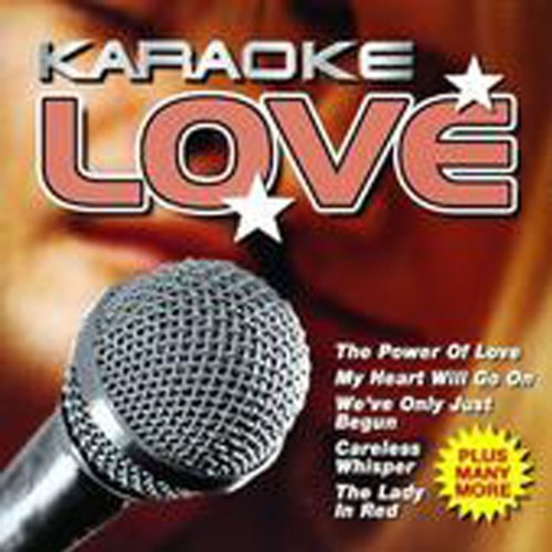 CD cover for "Karaoke Love Songs" featuring a microphone and text.