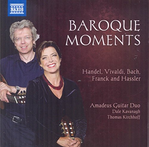 CD cover featuring a guitar duo and the text "Baroque Moments.