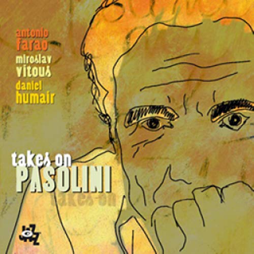 CD cover: sketched portrait of an eye and partial face, orange background.