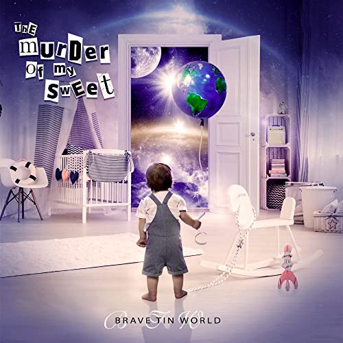 Album cover for "Brave Tin World" featuring a child and a glowing Earth.