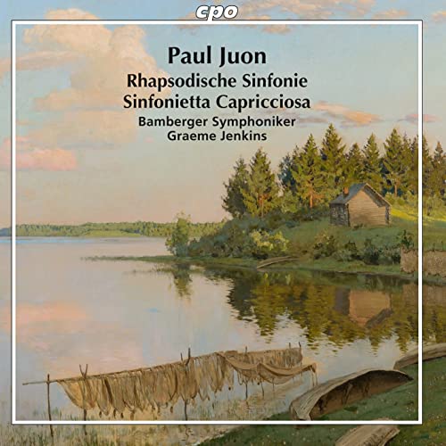 CD cover: lakeside landscape painting with a small cabin and fishing nets.