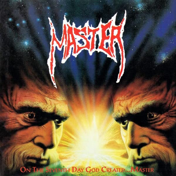 CD cover: mirrored faces with fiery light and "Master" text.