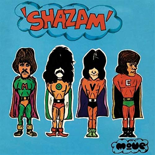 CD cover for "Move The - Shazam" featuring cartoon superheroes.