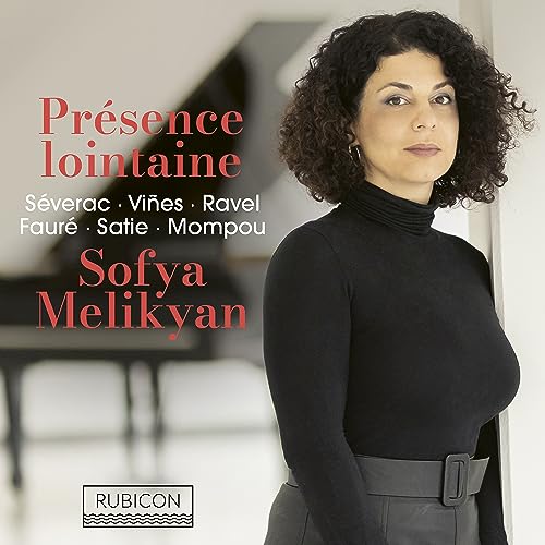 CD cover featuring pianist Sofya Melikyan in a black turtleneck.