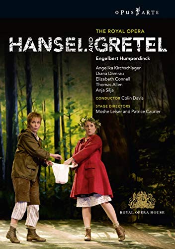 Hansel and Gretel opera DVD cover featuring two performers in costume.