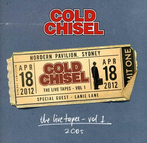 Cold Chisel live album cover featuring a concert ticket design.