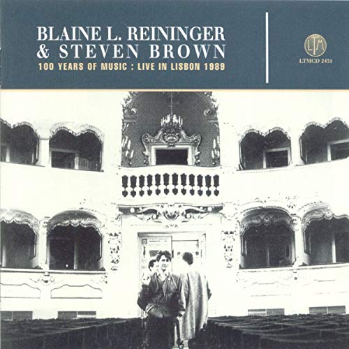 CD cover: Blaine Reininger & Steven Brown, Lisbon concert photo, 1989.