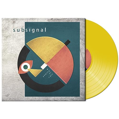 Yellow vinyl record with geometric album cover art, titled "Subsignal".