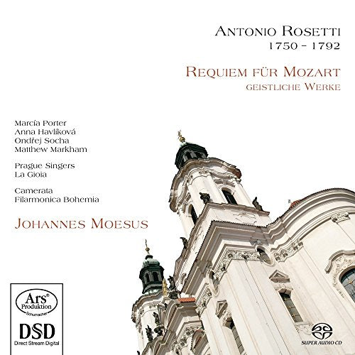 CD cover showing a white church building with text listing Antonio Rosetti and performers.