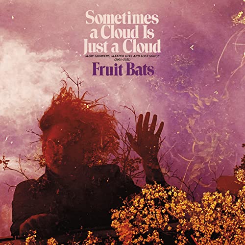 Album cover for Fruit Bats featuring a person among branches and flowers.