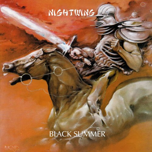 CD cover: Nightwing's "Black Summer" depicts a skeletal rider on a horse.