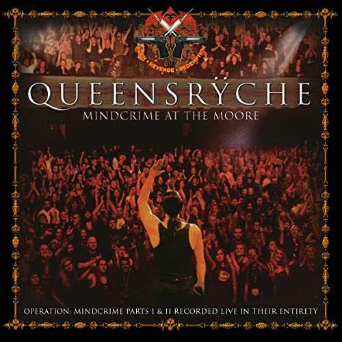 Queensryche “Mindcrime at the Moore” album cover with a concert crowd.