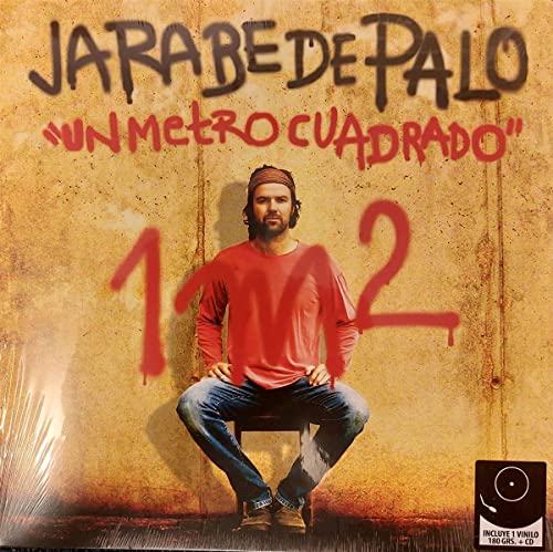 Vinyl record cover for Jarabe De Palo’s “Un Metro Cuadrado” featuring a man.