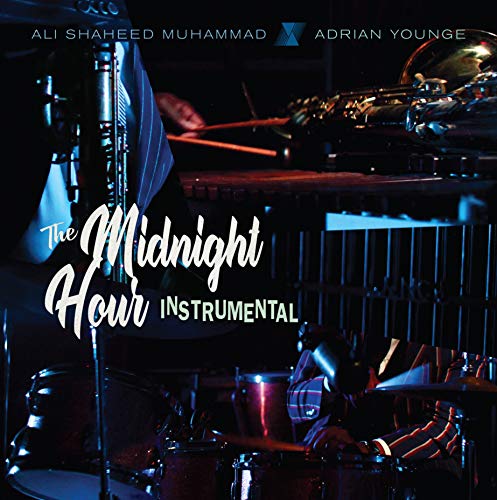 Album cover featuring musicians with brass instruments and a drum set.