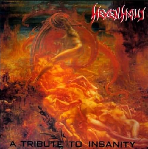 CD cover: fiery, chaotic painting of figures amidst flames and smoke.