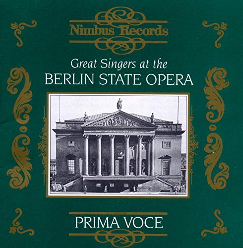 CD cover for “Great Singers at Berlin” featuring the Berlin State Opera.