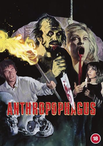 Horror movie cover featuring a menacing figure and screaming people.