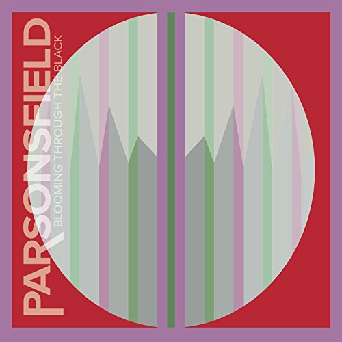 Album cover for Parsonsfield’s “Blooming Through The Black” with abstract design.