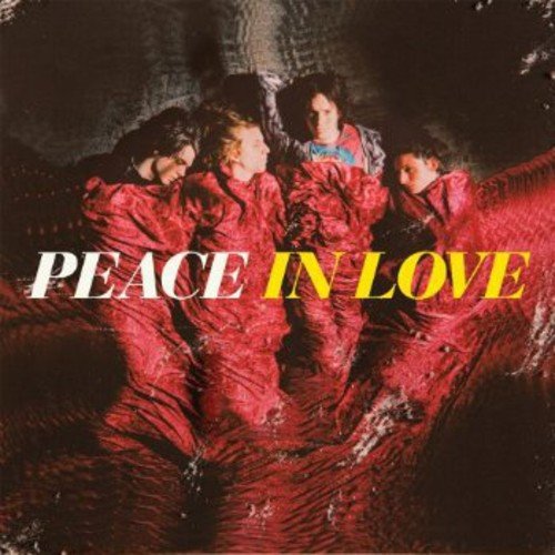 Album cover for “Peace - In Love” featuring four people in red fabric.
