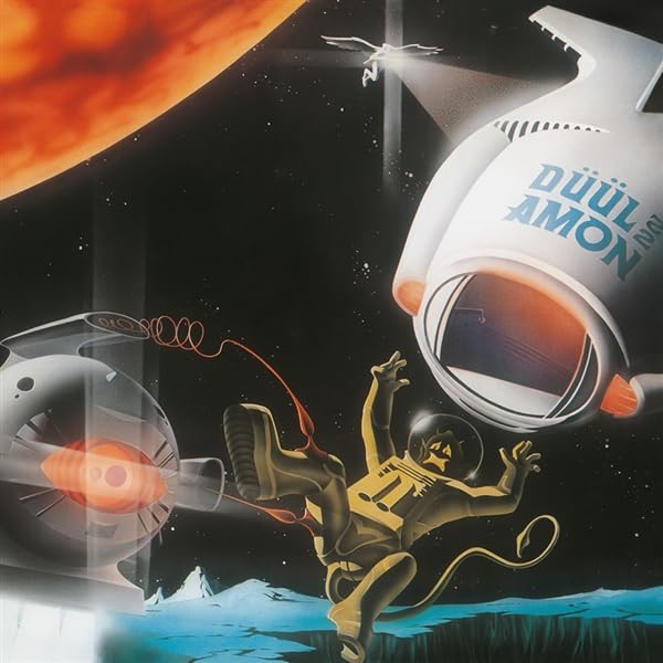 Album cover: astronaut falling from a spaceship in space.