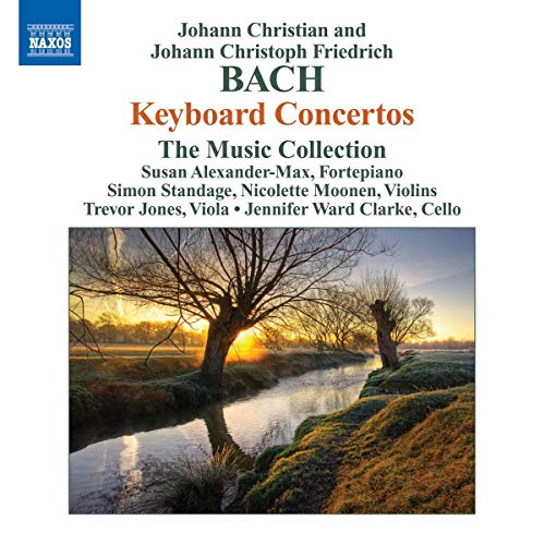 CD cover for Bach keyboard concertos, featuring a landscape image.