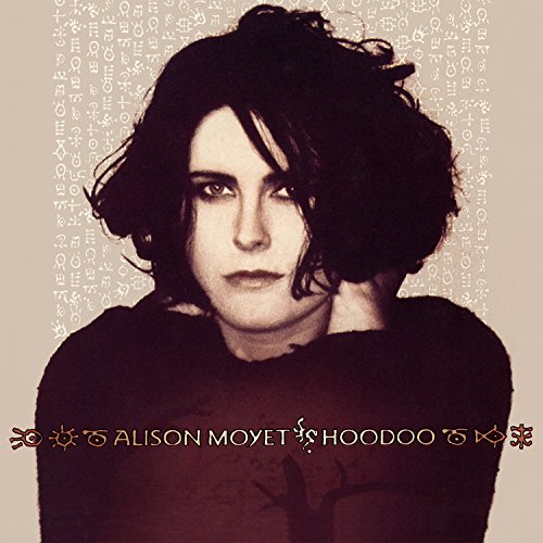 Alison Moyet album cover, “Hoodoo,” featuring a portrait with symbolic designs.