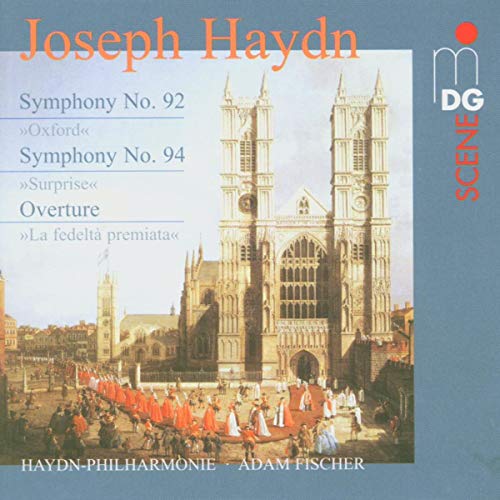 CD cover for Haydn’s Symphonies No. 92 & 94, featuring a cathedral.