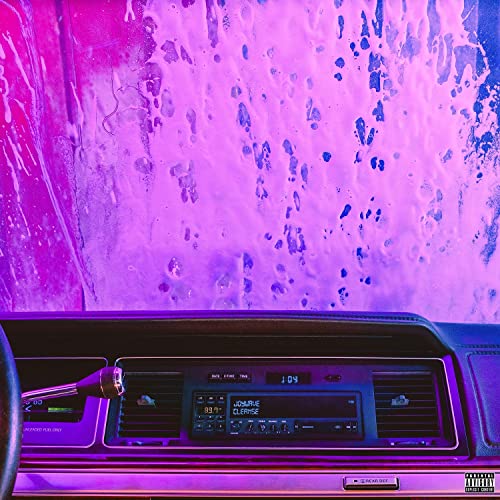 Joywave “Cleanse” album cover: car dashboard seen through soapy, colorful window.