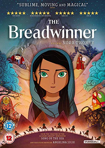 “The Breadwinner” DVD cover featuring an animated girl in a headscarf.