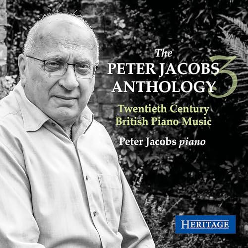 CD cover featuring portrait of pianist Peter Jacobs and text details.