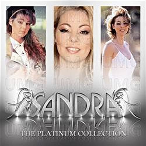 CD cover for Sandra’s “Platinum Collection” featuring three portrait images.