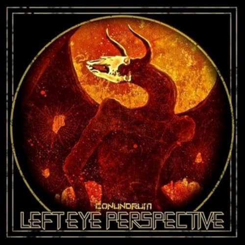 Vinyl record cover: skull-headed beast in fiery orange and black.