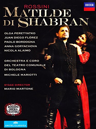 DVD cover for Rossini’s “Matilde Di Shabran” opera, featuring two singers.