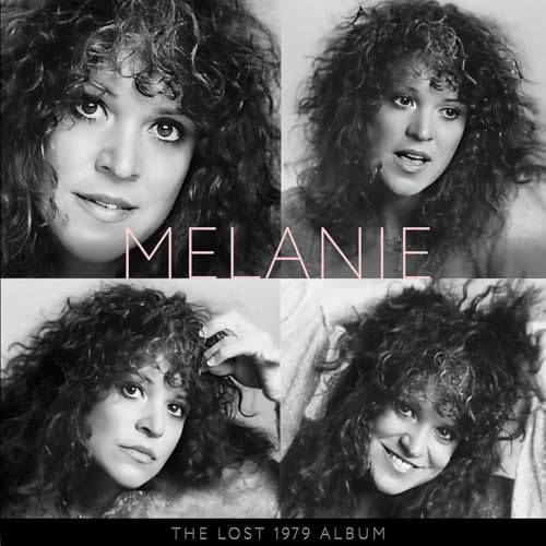 Black and white album cover featuring singer Melanie, with the title and year.