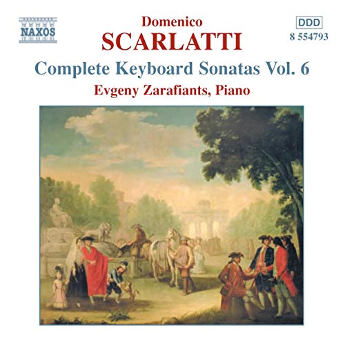 CD cover for Scarlatti keyboard sonatas, featuring an 18th-century landscape painting.