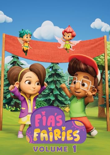 DVD cover for "Fia's Fairies: Volume One" featuring children and fairies.