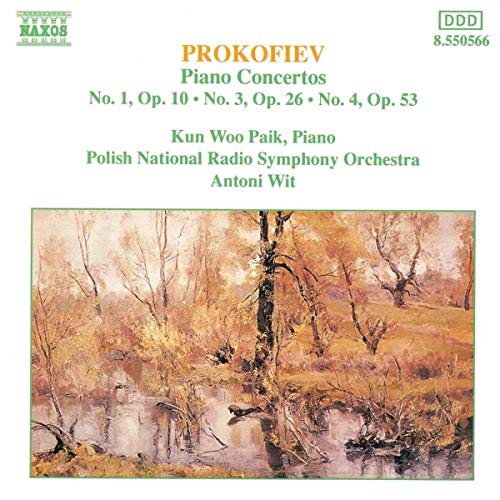 CD cover for Prokofiev piano concertos featuring a landscape painting.