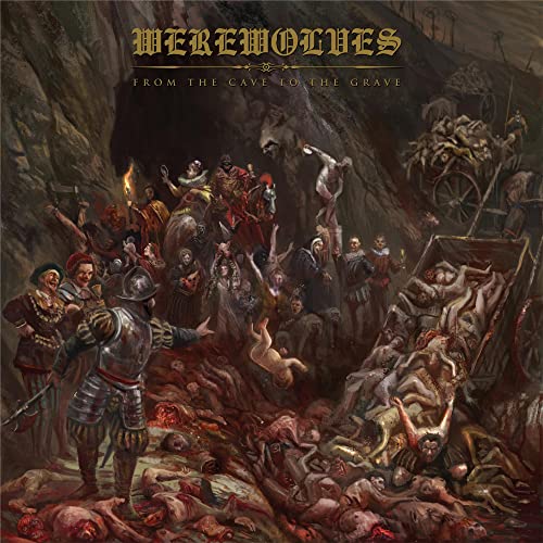 CD cover depicting a chaotic, violent scene with werewolves and figures.