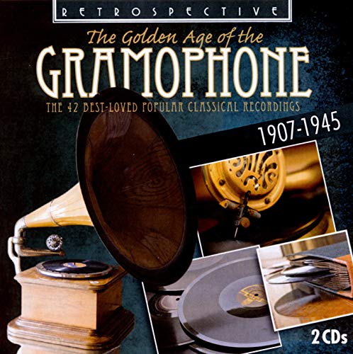 CD cover for “The Golden Age of the Gramophone” featuring vintage record players.
