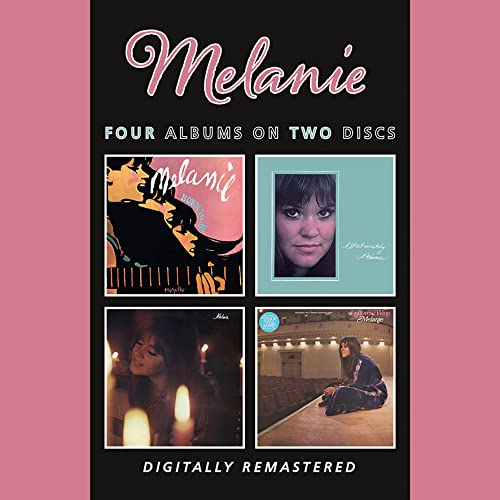 CD cover featuring four Melanie album art panels on a black and pink background.