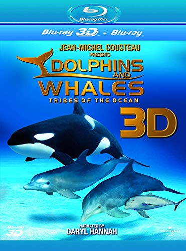 Blu-ray cover for "Dolphins & Whales" featuring orcas and dolphins.