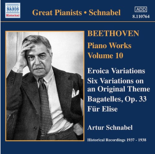CD cover featuring black and white portrait of pianist Artur Schnabel.