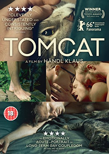 Tomcat" DVD cover featuring a cat and intimate portraits of two men.