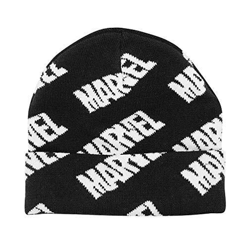 Marvel Comics - Repeating Logo (Unisex Black Beanie) One Size