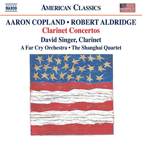 CD cover featuring American flag artwork and composersā names.