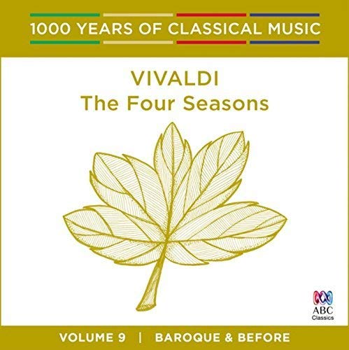 CD cover for Vivaldi’s “The Four Seasons” featuring a sketched leaf.