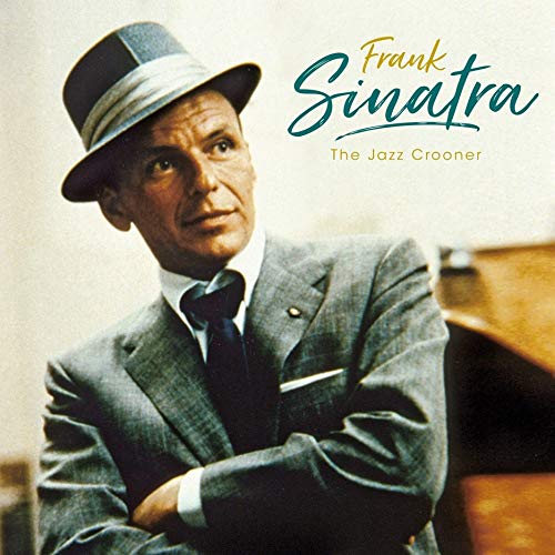 Frank Sinatra in a hat and suit, album cover image.