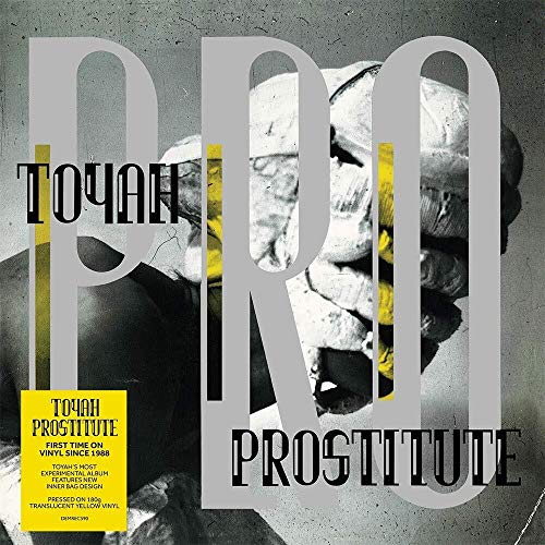Toyah’s “Prostitute” vinyl album cover with distorted portrait and yellow text.